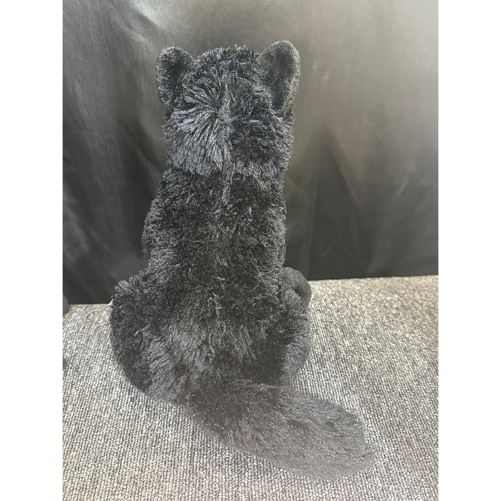 Wild Republic Black Wolf Fox Plush Stuffed Animal Realistic Shaggy Dog 12 Inch - Picture 5 of 15
